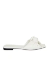 Santoni Knot Slide Sandals In White