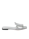 Santoni Double Buckle Sandals In Grey
