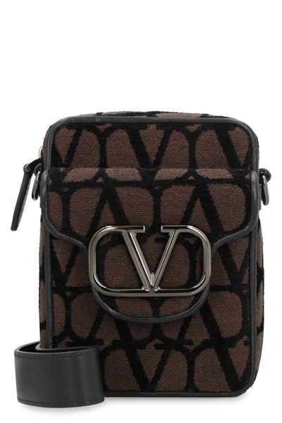 Valentino Garavani Hypnotic Vlogo Shoulder Handbag For Men From Valentino Aw23 Collection In Brown