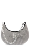 Marc Jacobs The Small Curve Leather Shoulder Bag In Crystals
