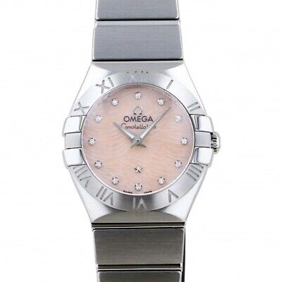 Pre-owned Omega Constellation 123.10.24.60.57.002 Pink Diamond Women's Watch In Box