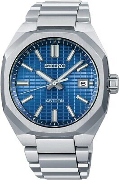 Pre-owned Seiko Astron Nexter Dyna Sbxy061 Blue Men's Watch In Box