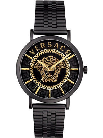 Pre-owned Versace Vej400621 V-essential Mens Watch 40mm 5atm