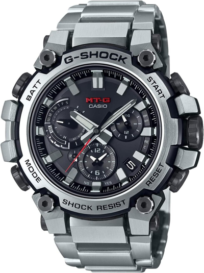 Pre-owned Casio G-shock Mtg-b3000d-1ajf Silver Bluetooth Solar Men's Watch In Box