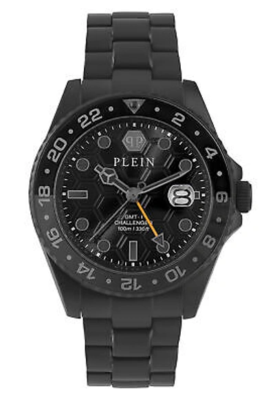 Pre-owned Philipp Plein Black Mens Analogue Watch Gmt-i Challenger Pwyba0923