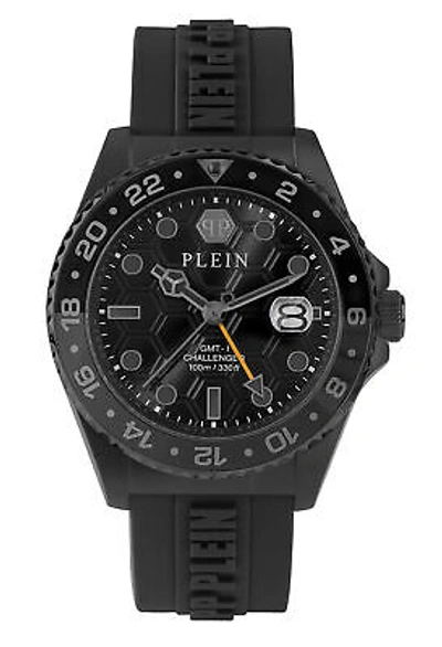 Pre-owned Philipp Plein Black Mens Analogue Watch Gmt-i Challenger Pwyba1023