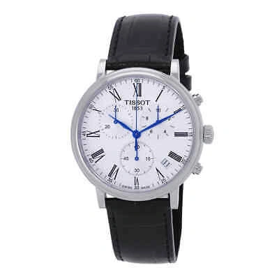 Pre-owned Tissot Carson Chronograph Quartz Silver Dial Men's Watch T122.417.16.033.00