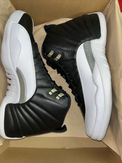 Pre-owned Jordan Retro  12 Playoffs 2022 Black White Photos Ct8013-006 Taxi Size 11.5 In Yellow