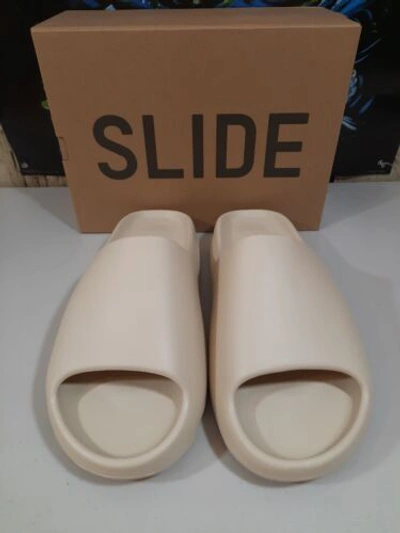 Pre-owned Adidas Originals 2022 Adidas Yeezy Slides Bone Size 14 In White