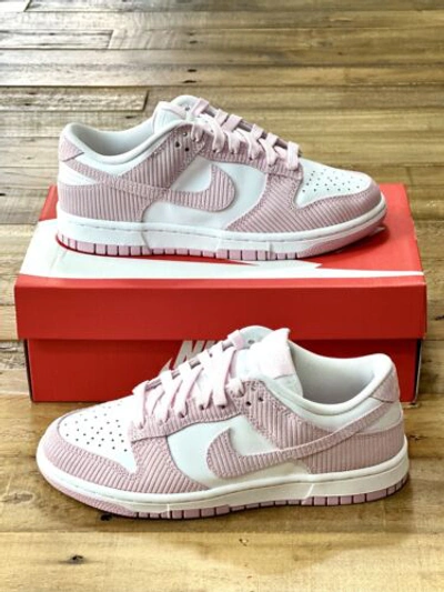 Pre-owned Nike Dunk Low Pink Corduroy (brand New)