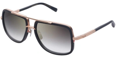 Pre-owned Dita Mach-one Men's Navigator Titanium Sunglasses - Drx 2030 - Japan In Rose Gold-tone-mt Black/grey (l-blk-rgd-59-z)