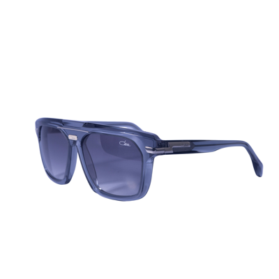 Pre-owned Cazal Rectangular Sunglasses 8040-003 Grey Frame Silver Lenses In Gray
