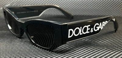 Pre-owned Dolce & Gabbana Dg6186 501 87 Black Grey Women's 52 Mm Sunglasses In Gray