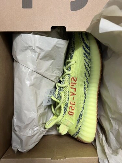 Pre-owned Adidas Originals Size 9.5 - Adidas Yeezy Boost 350 V2 Low Semi Frozen Yellow B37572