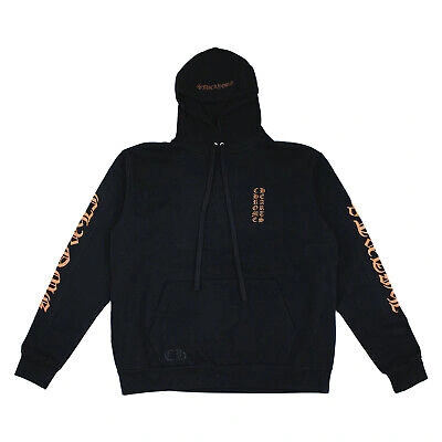Pre-owned Chrome Hearts Vertical Logo Fu Hood Hoodie Mens Style : 984034 In Black/brown
