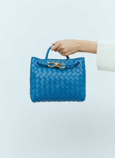 Bottega Veneta Women Small Andiamo Handbag In Blue