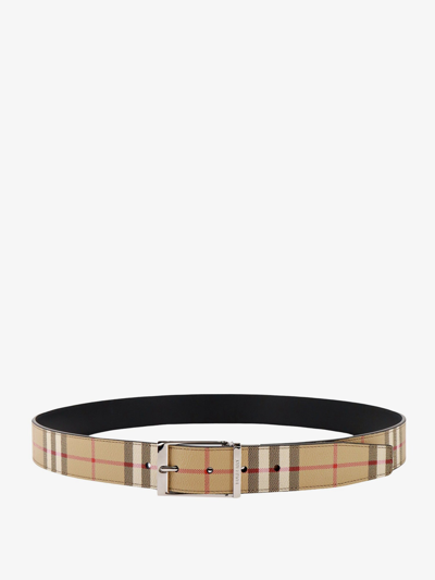 Burberry Man Belt Man Beige Belts In Cream