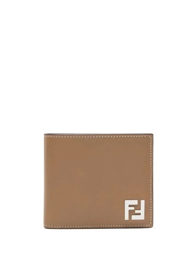 Fendi Logo Wallet In Brown