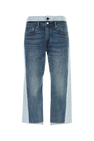 Junya Watanabe Contrasting Tone Denim Jeans In Multi
