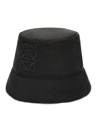 Loewe Women Bucket Hat Puffer In Black