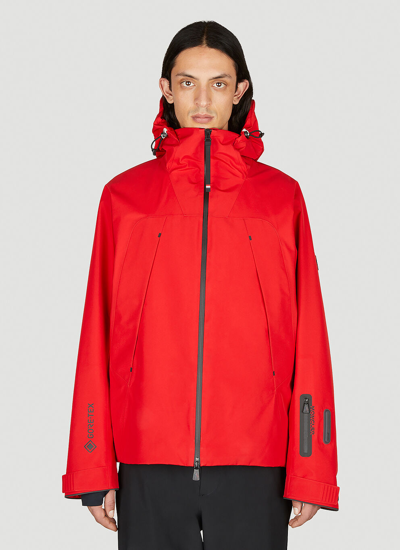Moncler Lapaz Hooded Jacket In Red