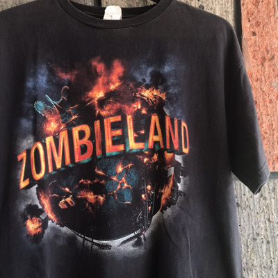 Pre-owned Movie X Vintage 2009 Zombieland Comedy Movie Promo Tee Shirt Superbad In Black
