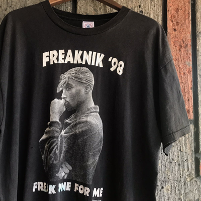 Pre-owned Rap Tees X Vintage 1998 Freaknik Tupac 2pac Rap Tee Shirt Freak One For Me In Black