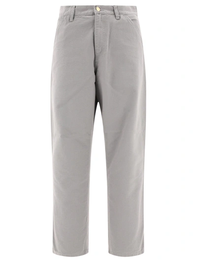 Carhartt Wip Single Knee Trousers In Grey