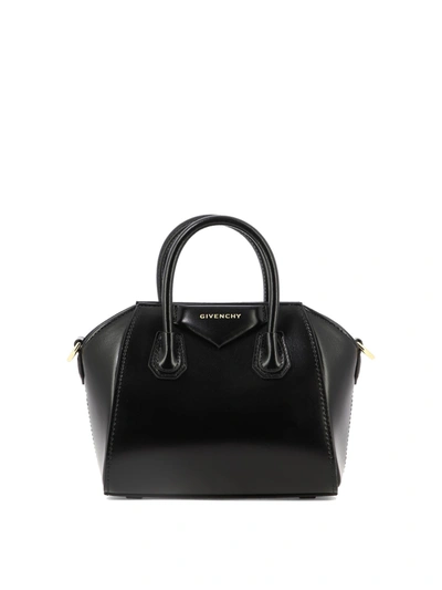 Givenchy Antigona Medium Grained Leather Bag In Black  