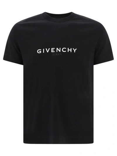 Givenchy Logo Print Cotton T-shirt In Black
