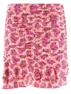 Isabel Marant Milendi Gathered Mini Skirt With Ruuffles In Purple