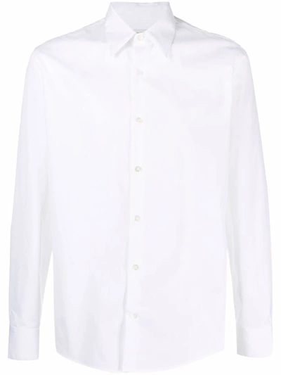 Dries Van Noten Men Cotton Poplin Shirt In White