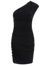 The Andamane Women's Draped One Shoulder Dress In Black