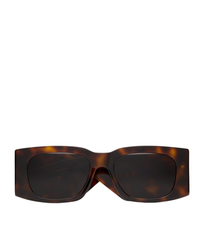 Saint Laurent Rectangular Sunglasses In Brown