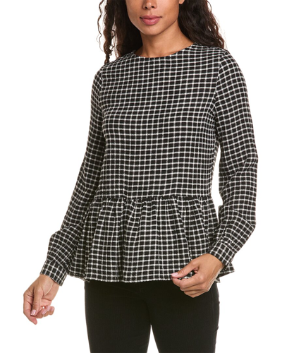 Beach Lunch Lounge Beachlunchlounge Mila Plaid Top In Black