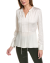 THEORY THEORY PLEATED TIE-NECK BLOUSE