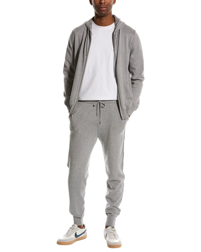 Naadam 2pc Tipped Cashmere-blend Hoodie & Jogger Set In Grey