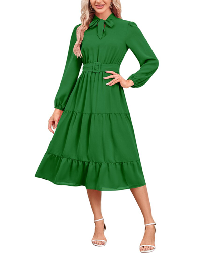 Vera Dolini Midi Dress In Green