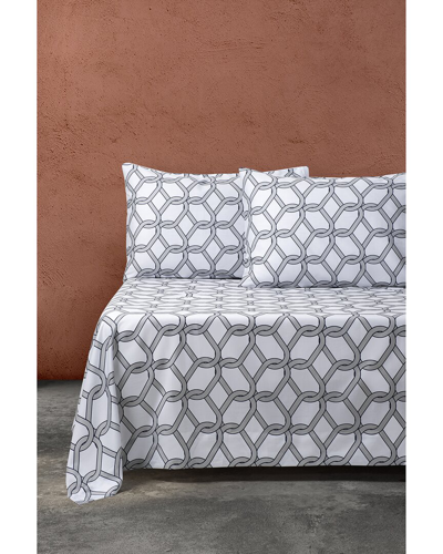 Brooks Brothers 200tc Chain Link Allover Printed Cotton Sateen Sheet Set