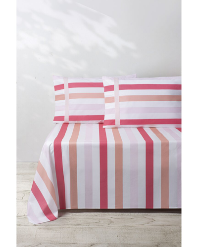 BROOKS BROTHERS BROOKS BROTHERS 200TC AWNING STRIPE COTTON PERCALE SHEET SET