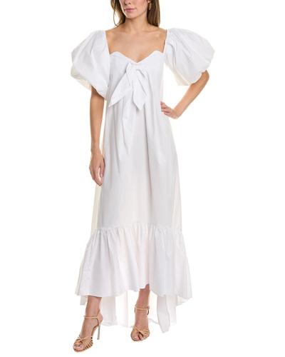 Caroline Constas Gabrielle Voluminous Maxi Dress In White