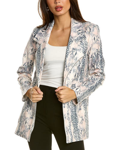 Joseph Ribkoff Snake Print Jacket In White