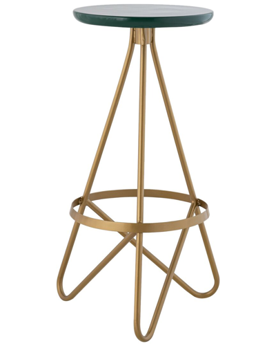Jonathan Y Spiroa 30in Modern Industrial Backless Circular Bar Stool In Gold