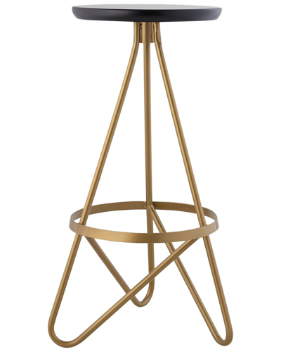 Jonathan Y Spiroa 30in Modern Industrial Backless Circular Bar Stool In Blue