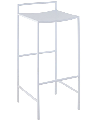 Jonathan Y Svelte 30in Coastal Contemporary Saddle-seat Low-back Bar Stool With Foot Rest In White