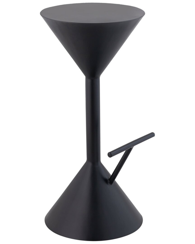 Jonathan Y Chronos 29.75in Modern Industrial Hourglass Backless Bar Stool With Foot Rest In Black