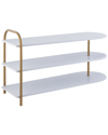 Happimess Modern 24in 9-pair 3-tier Curved Decker Shoe Rack