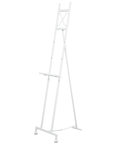 Peyton Lane White Metal Large Free Standing Adjustable Display Stand 3 Tier  Easel With Chain Suppor