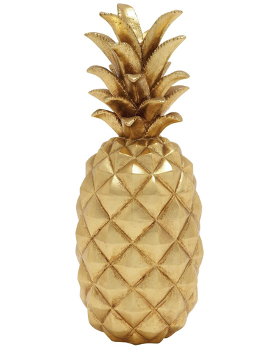 Peyton Lane Fruit Gold Polystone Pineapple Sculpture