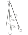 Peyton Lane Scroll Black Metal Large Free Standing Adjustable Display Stand 3  Tier Easel With Chain In Black
